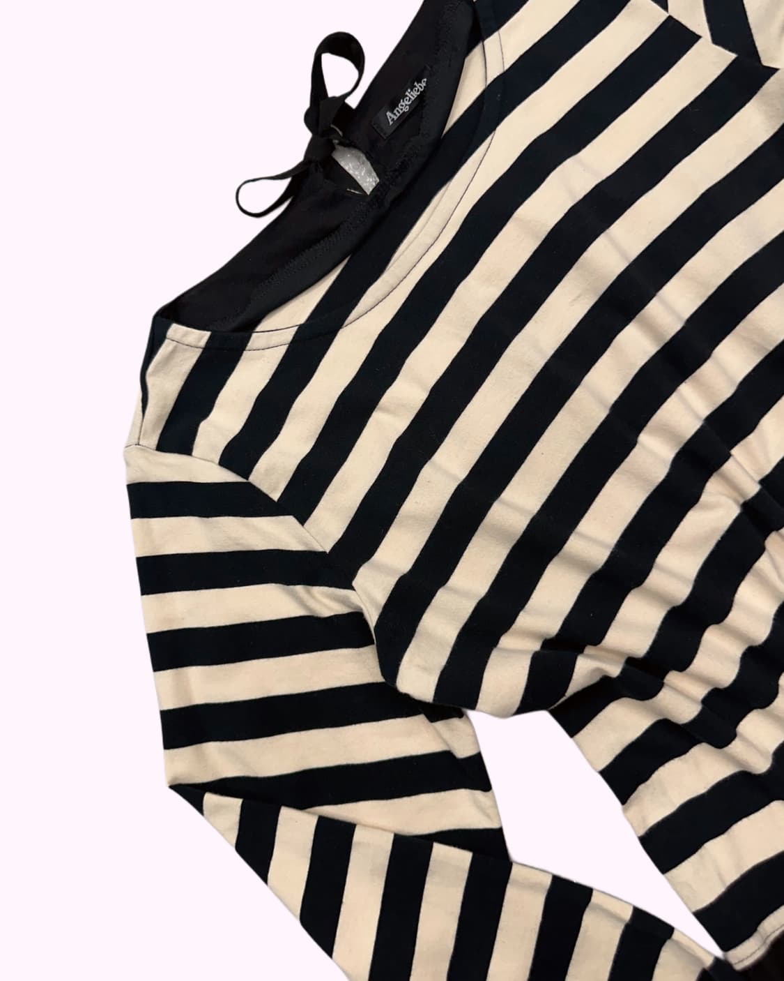 stripe layered ribbon t-shirt 상품이미지3
