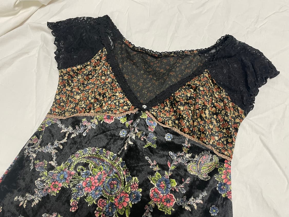 vintage velvet dress 상품이미지6