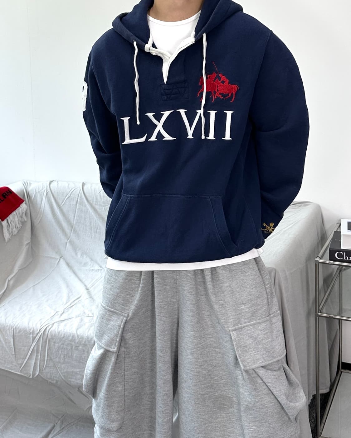 폴로 랄프로렌 90s 더블포니 3 후드티 XL 상품이미지4