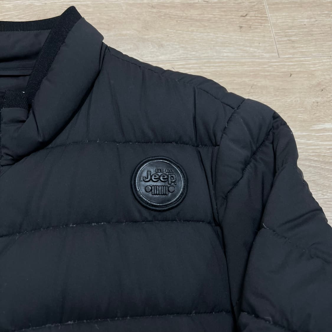 지프 JEEP 덕다운 로고 와펜 경량패딩 점퍼 [블랙] XL/105 상품이미지4