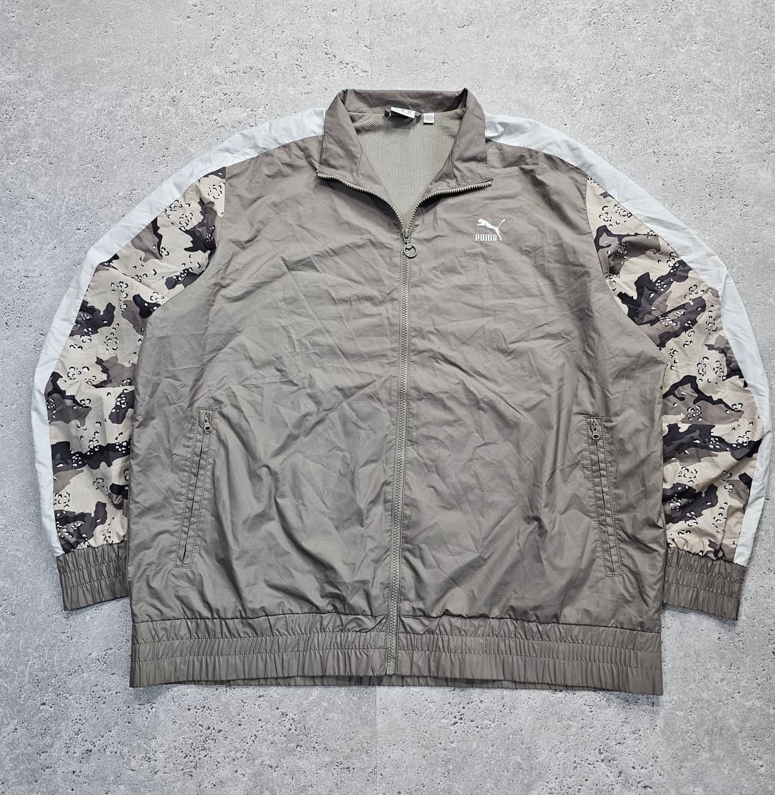 2XL 푸마 신형 카키 바람막이 카모 자켓 상품이미지1