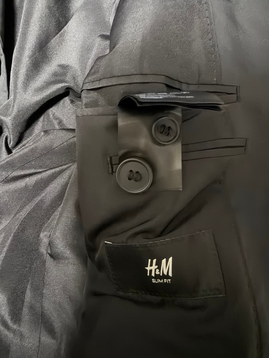 H&M 남성 슬림핏 블랙 자켓 48 상품이미지4