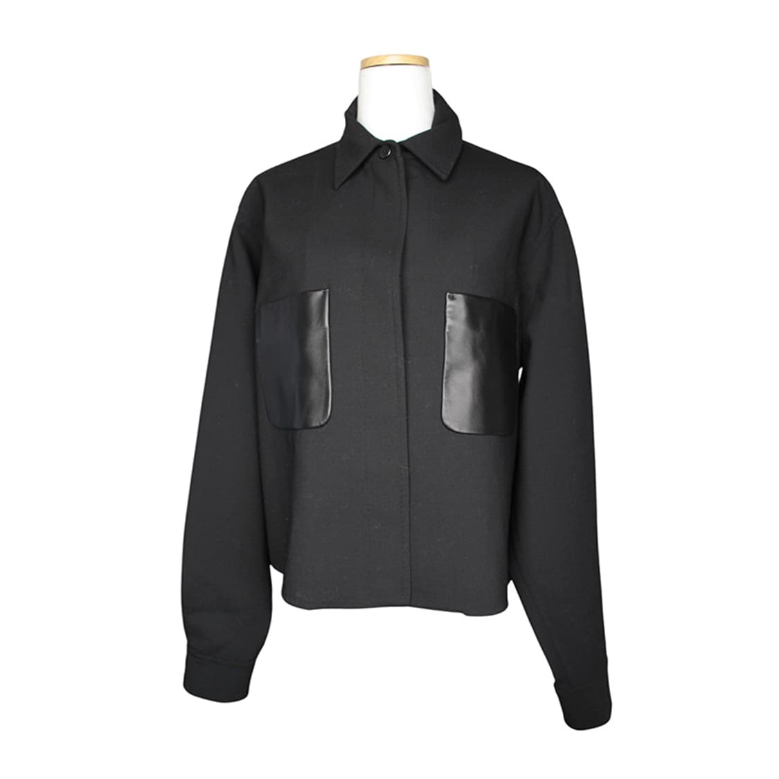 막스마라 블랙 램스킨 포켓 셔츠 겸 자켓 66 상품이미지1