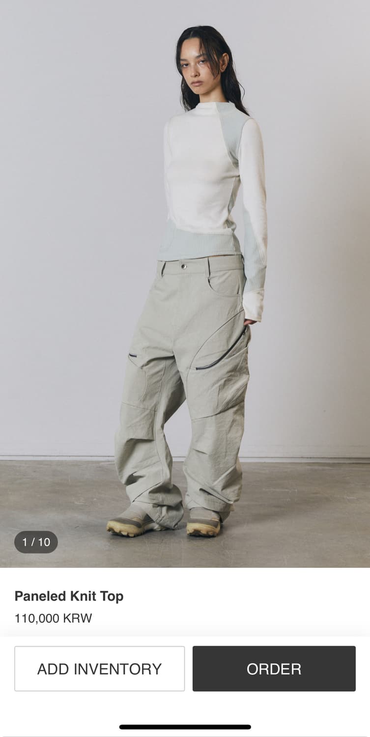 Paneled Knit Top  상품이미지1