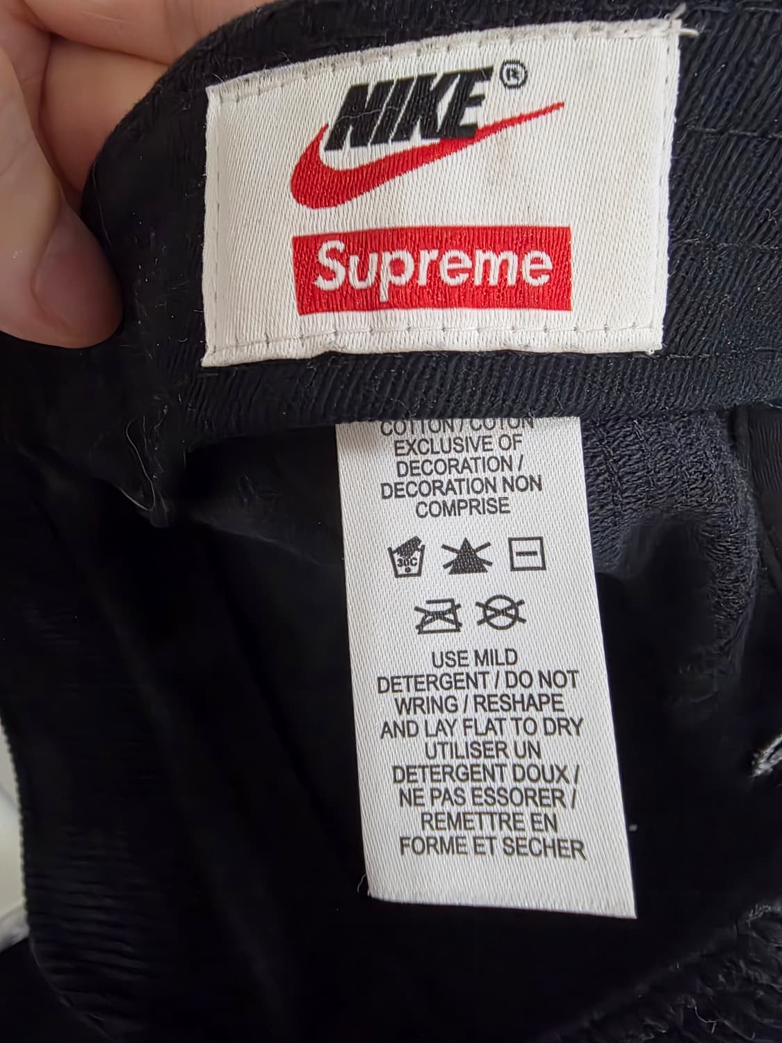 슈프림 x 나이키 아크 코듀로이 6-패널 캡 블랙 - 22SS 상품이미지6