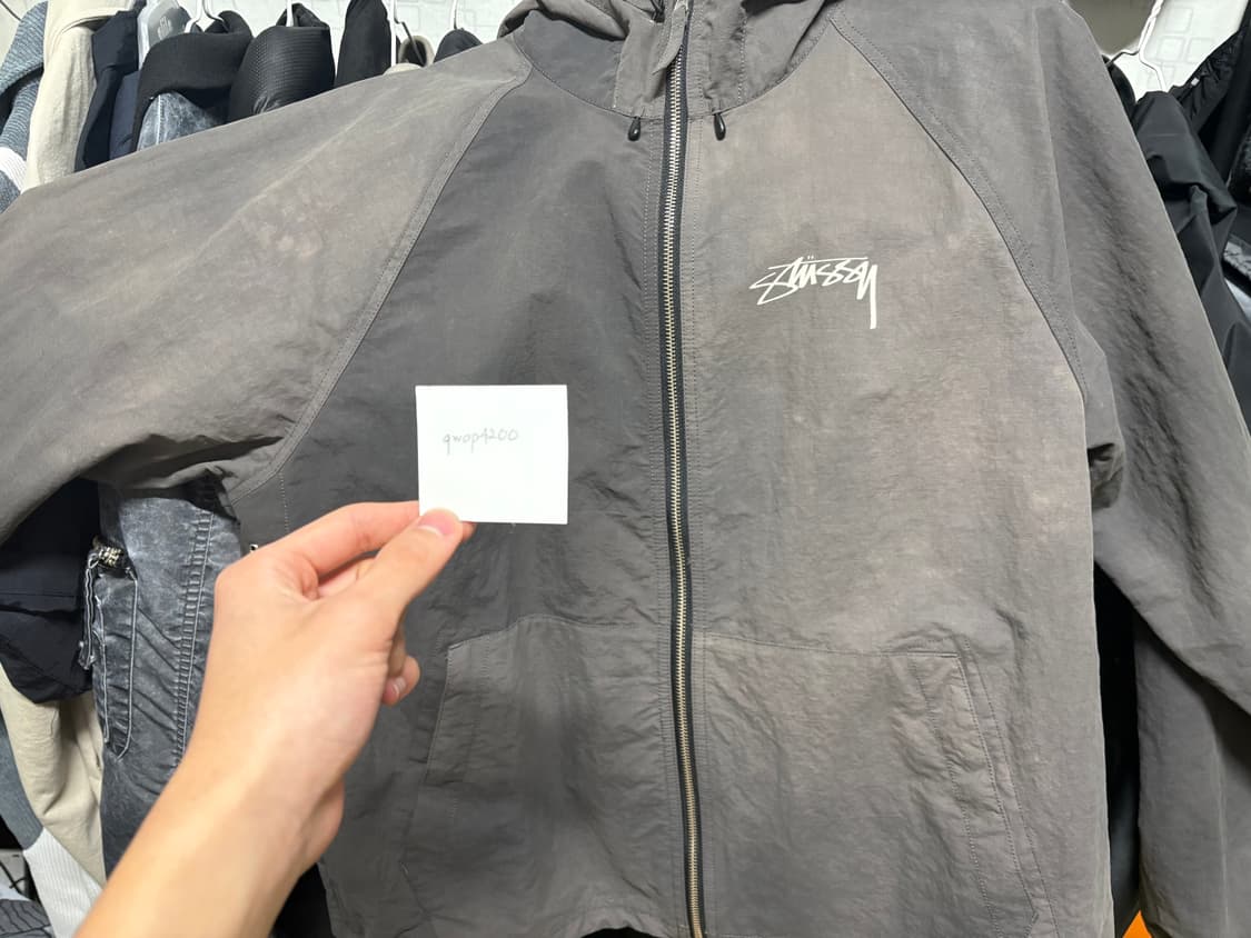 스투시 웨이브 다이 비치 쉘 자켓 블랙 상품이미지1