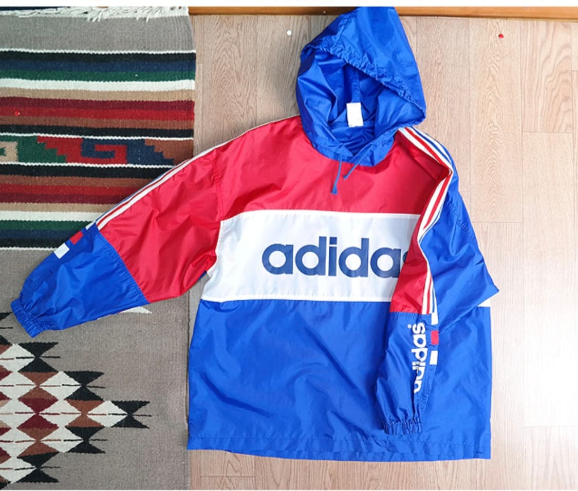 일본판 90s adida아디다스 빈티지 후드 바람마기  상품이미지1