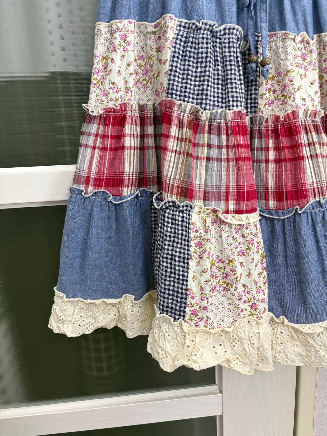 데님 패치 스커트 상품이미지3