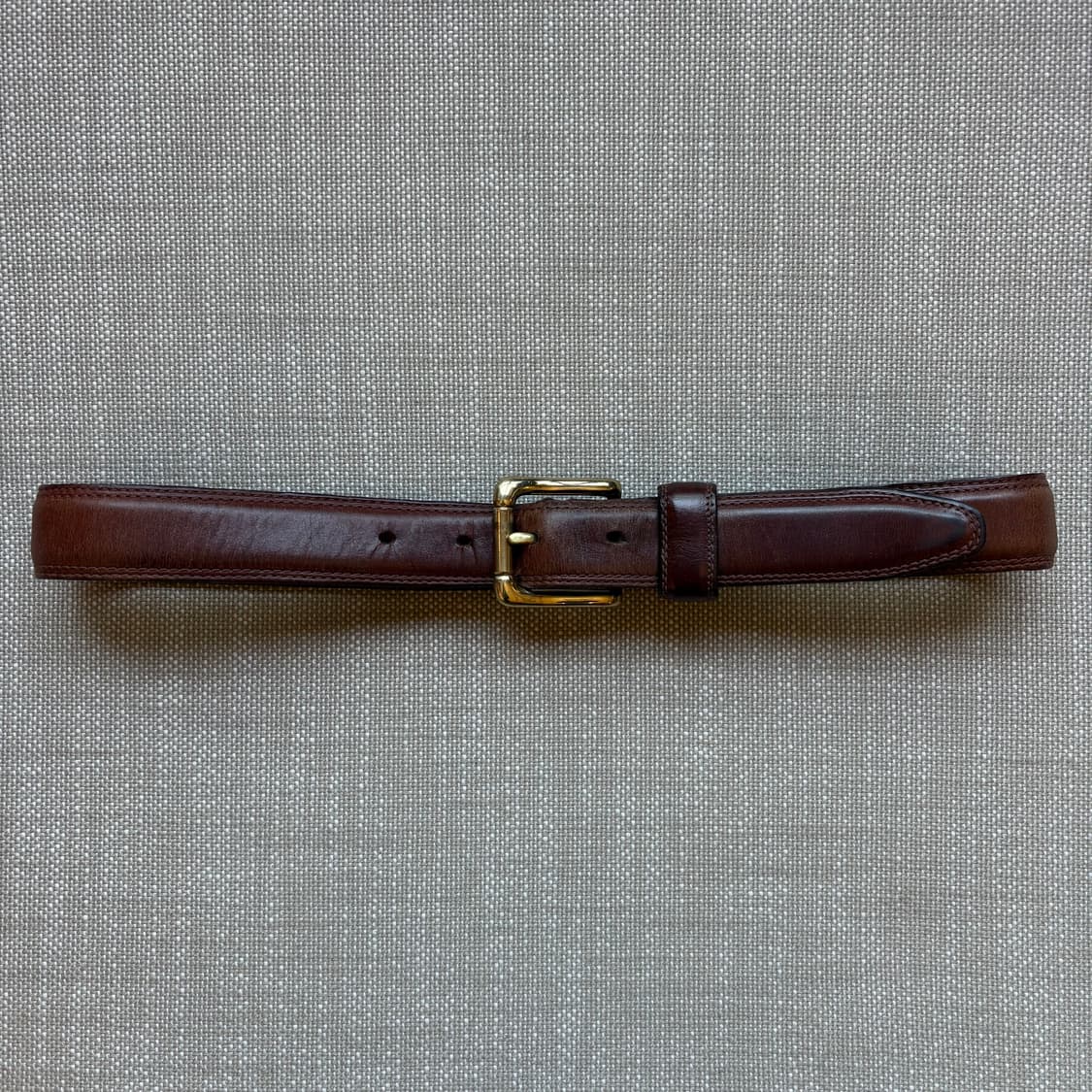 [27] 90s USA GAP 브라운 레더 솔리드 브라스 벨트 상품이미지2