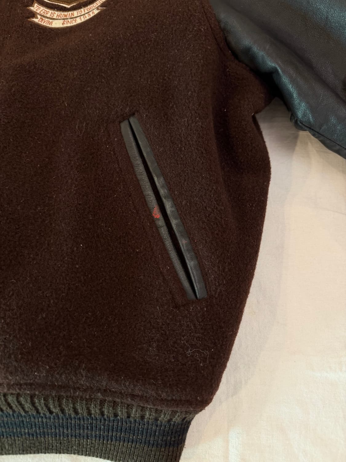 90s 맥호프 빈티지 레더 울 바시티 자켓 상품이미지7