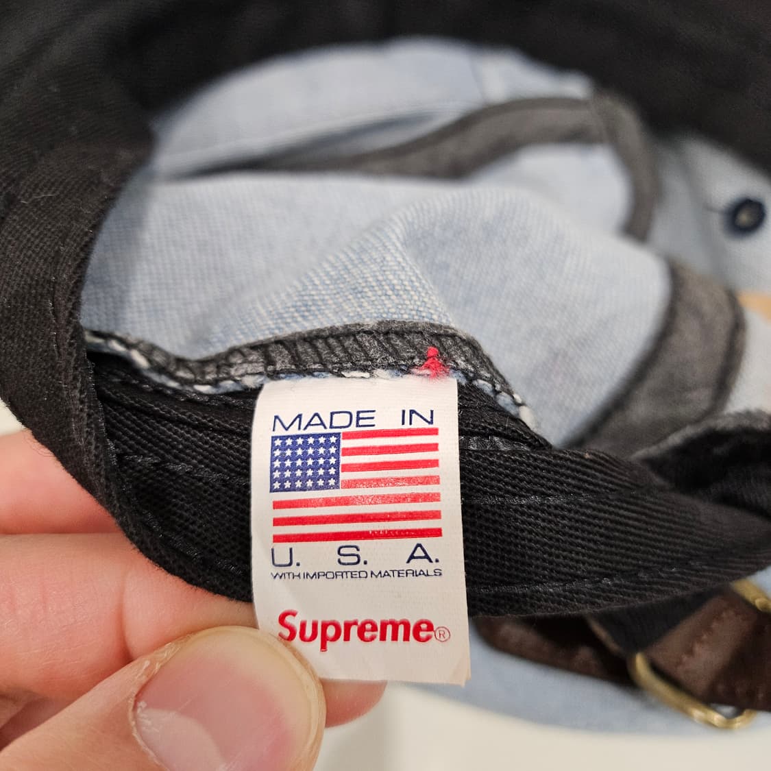 정품 슈프림 데님 캠프캡 모자 상품이미지9
