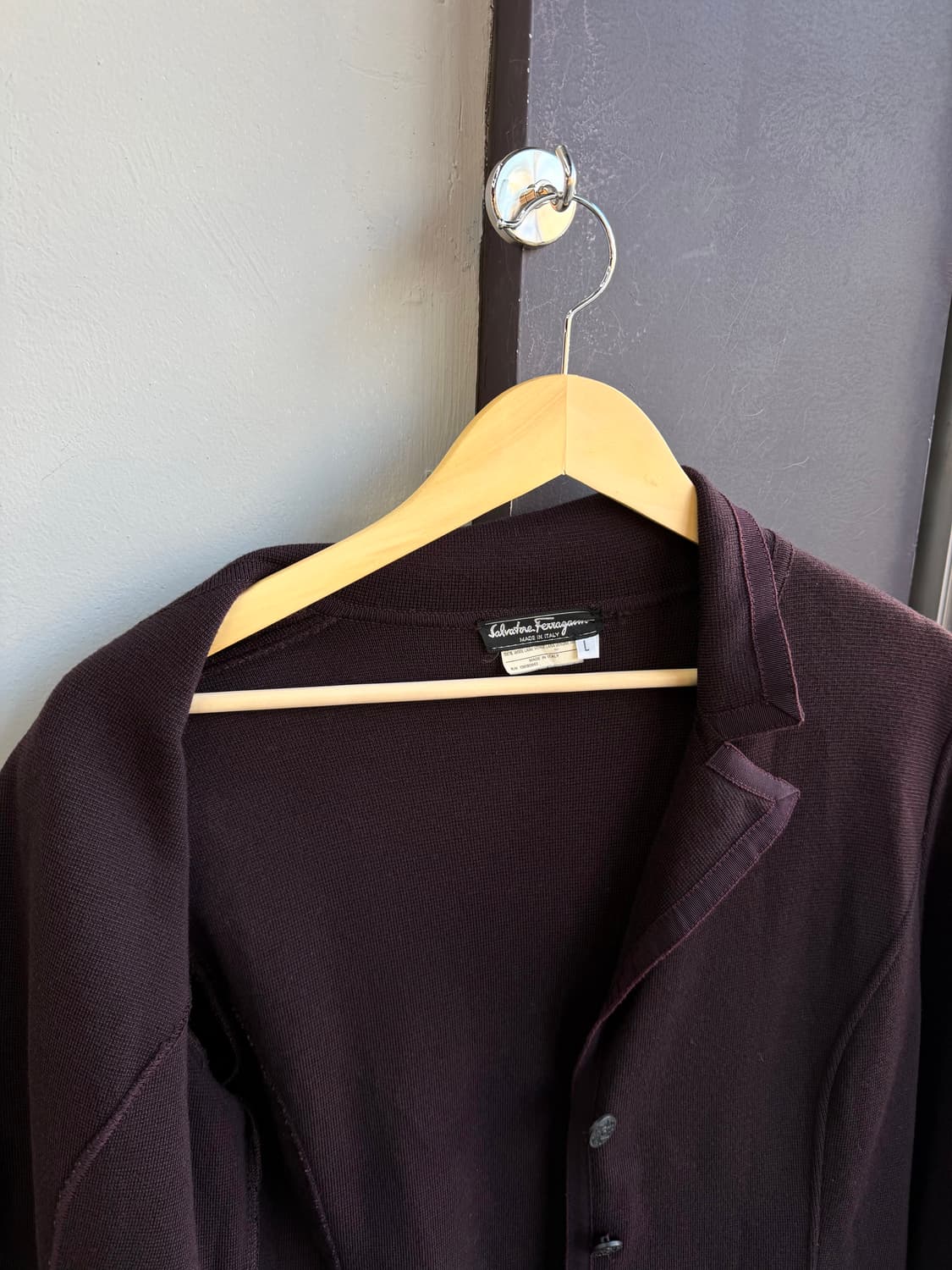 L/ 페라가모 버진울 롱 가디건 자켓 상품이미지6