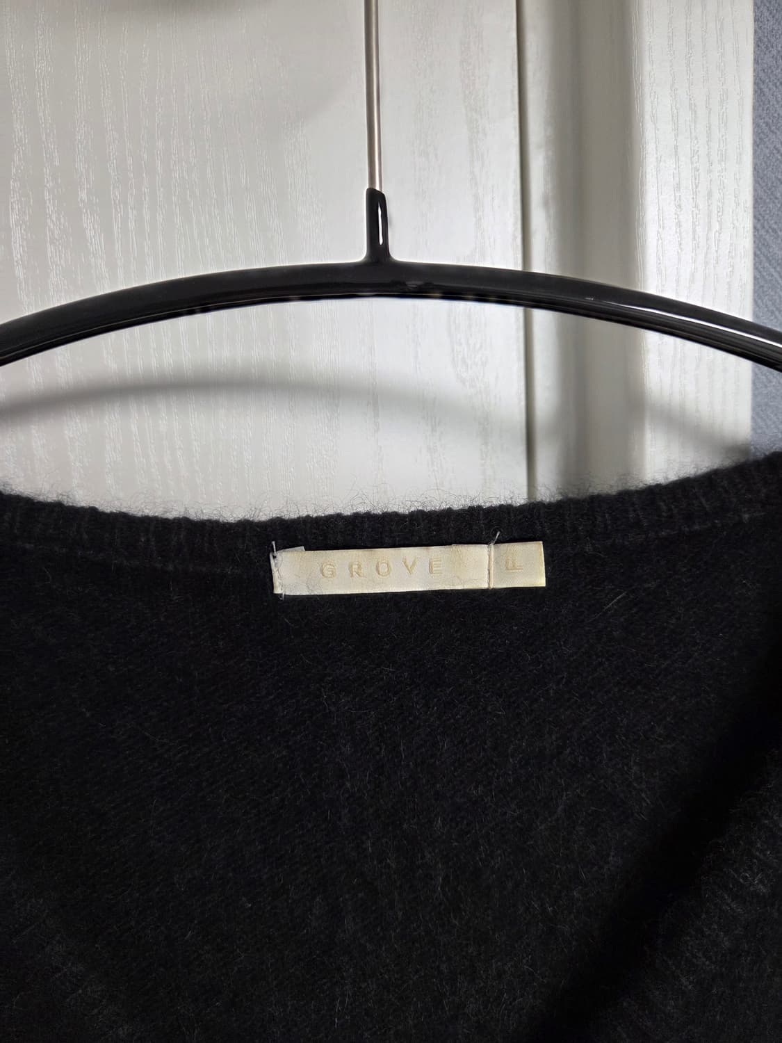 그로브 앙고라 브이넥 가디건 블랙 상품이미지3