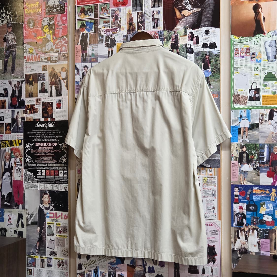 후부 베이지 올드스쿨 반팔 셔츠 상품이미지5