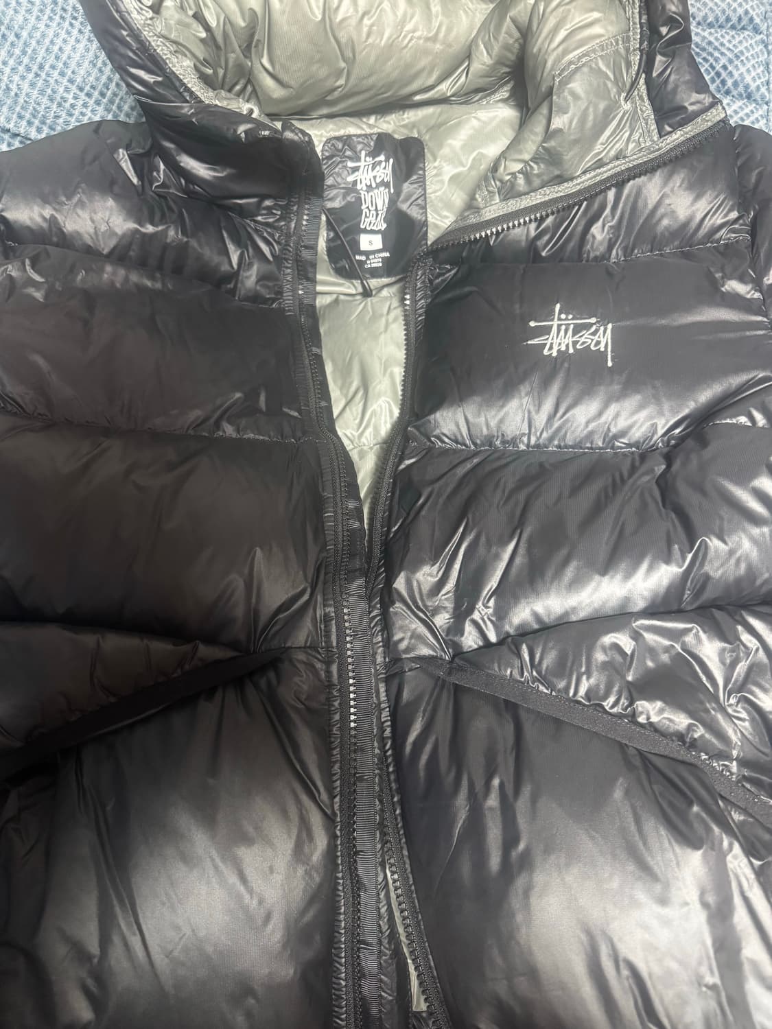 스투시 패딩 s사이즈 마이크로립스탑 블랙 역시즌 초급처 상품이미지1