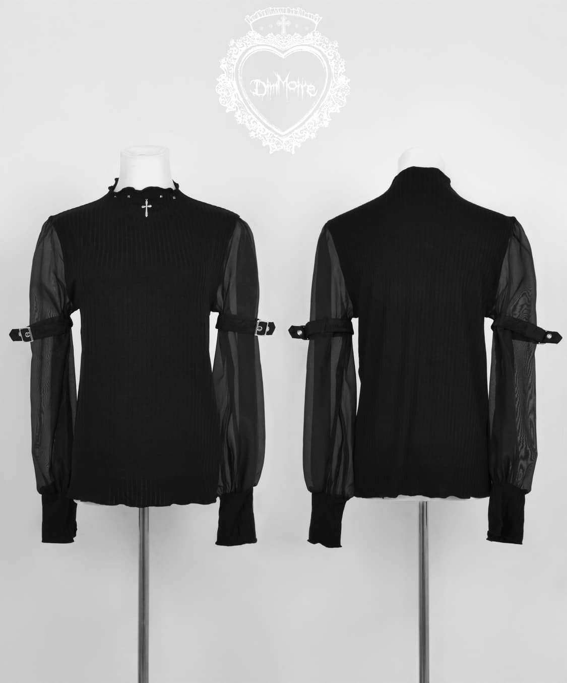 Dimmoire 니트 탑스 지뢰계 서브컬쳐 딤모아르 상품이미지1