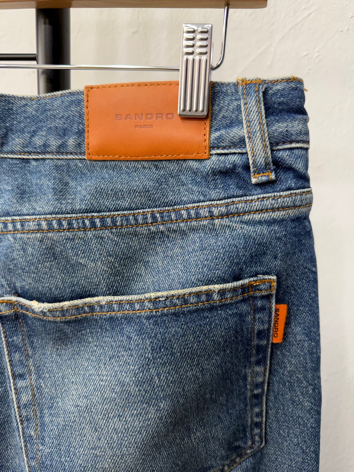 정품) 산드로옴므 로고 데님 청바지 32 상품이미지5
