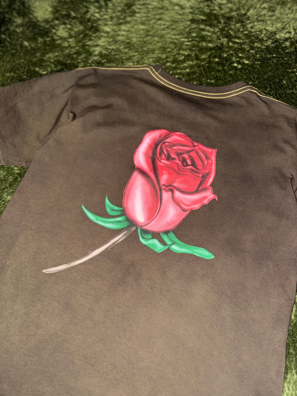 [M] Obey 오베이 핸드다잉 에어브러쉬 로즈 튜블러 티셔츠 상품이미지2