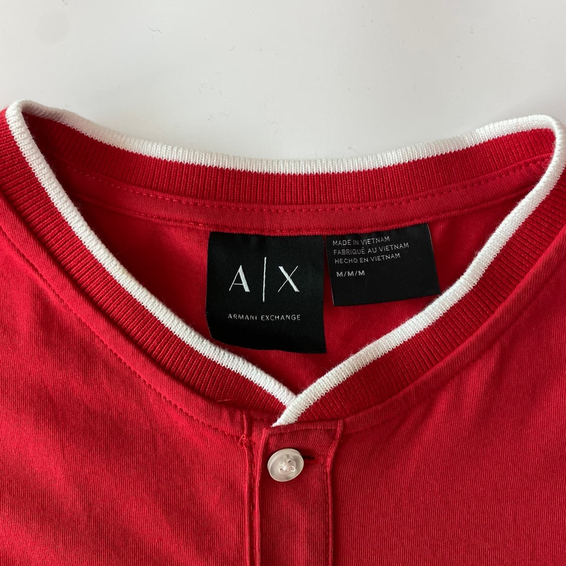 🏎️ [Armani Exchange] A|X 로고 포인트 헨리넥 반팔  상품이미지4