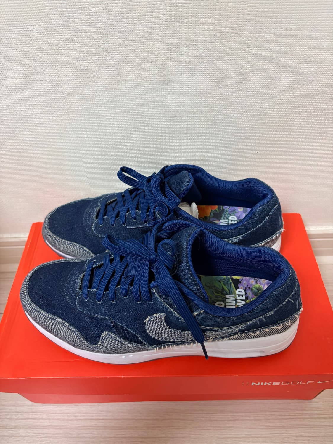 [265] 나이키 에어맥스 1 골프 노 데님 얼로우드 네이비 상품이미지3