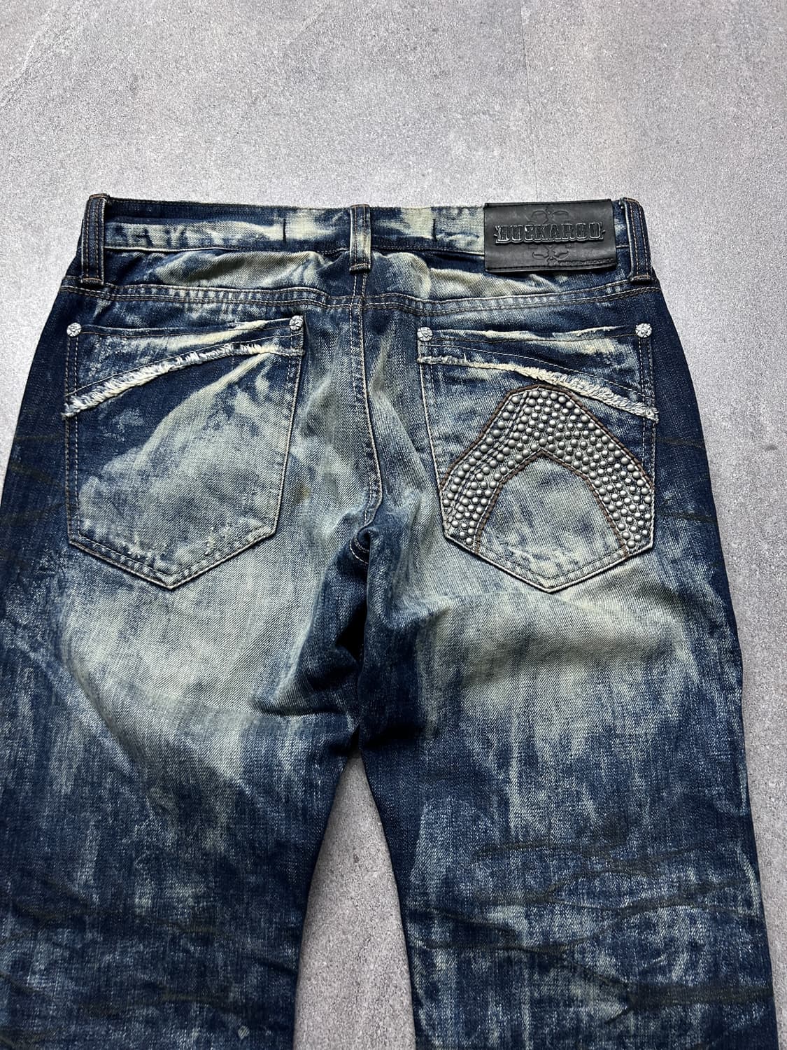 버커루 블리치 워시드 디스트레스드 데님 팬츠 상품이미지8