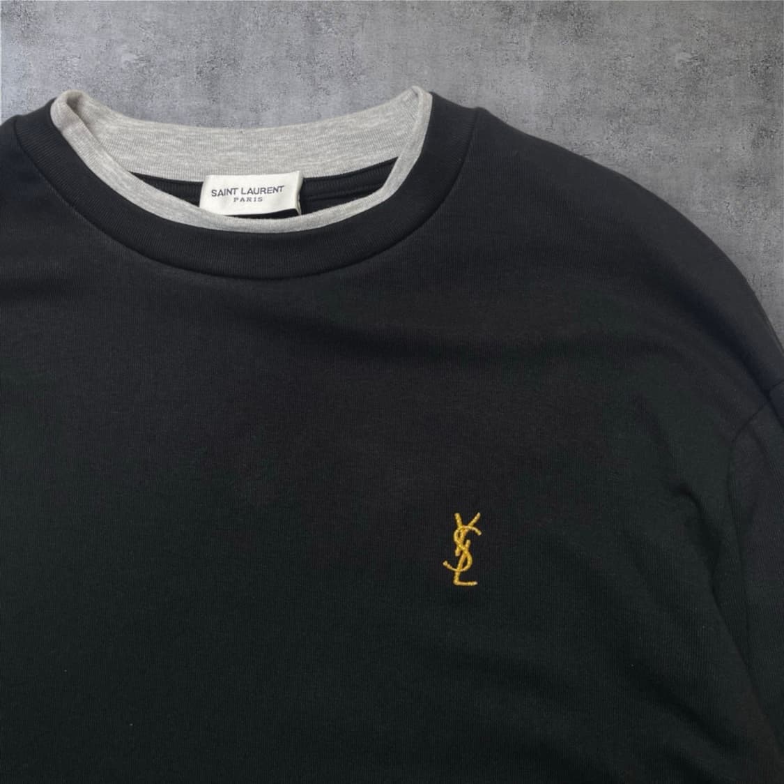 생로랑 Saint laurent 블랙 레이어드 긴팔 티셔츠 L 상품이미지6
