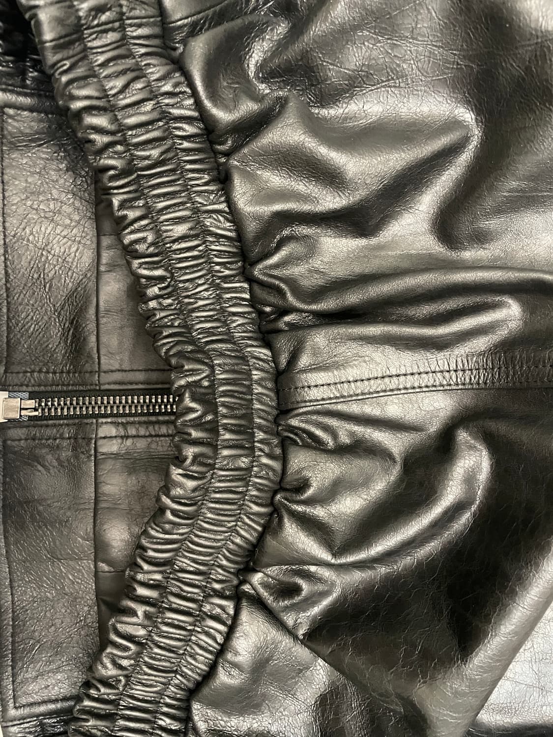 렉토 25SS 빈티지 크랙 하이넥 레더 자켓 가죽 상품이미지10