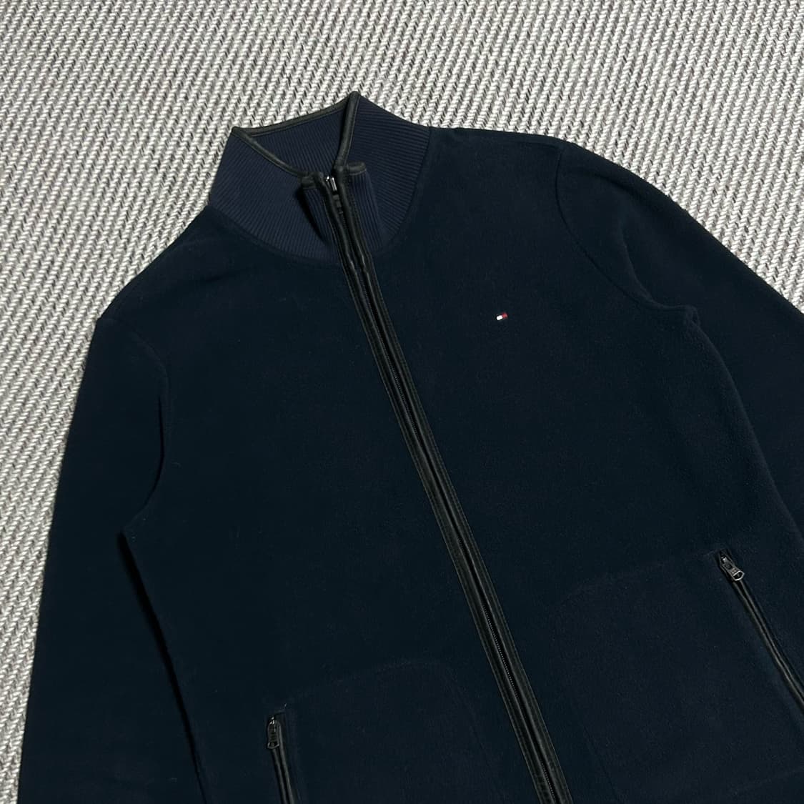 [M] Tommy 타미힐피거 우먼즈 네이비 후리스 집업 자켓 상품이미지2