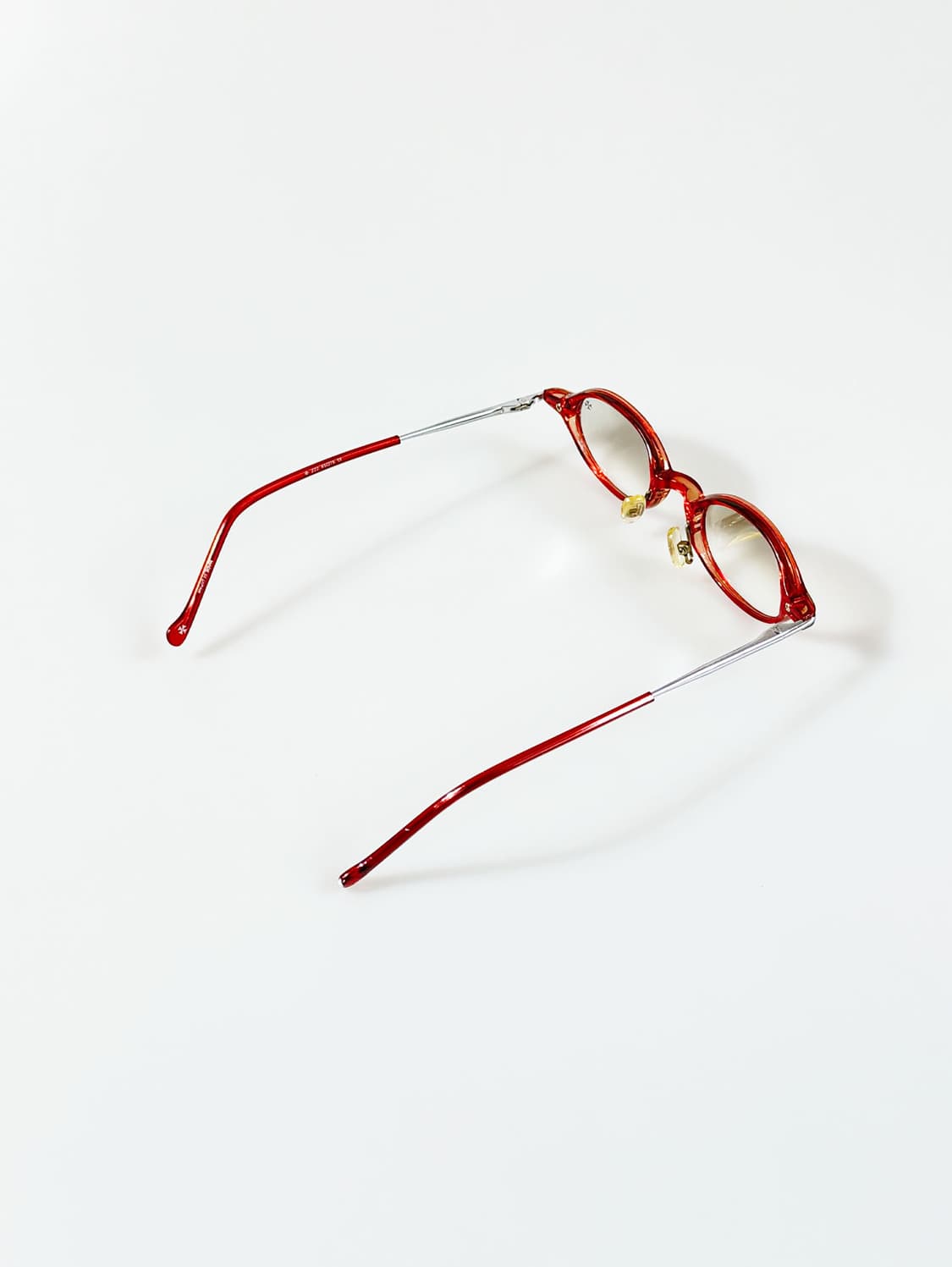 90s VACHERON CONSTANTIN 레드 오벌 뿔테 빈티지 안경 상품이미지4
