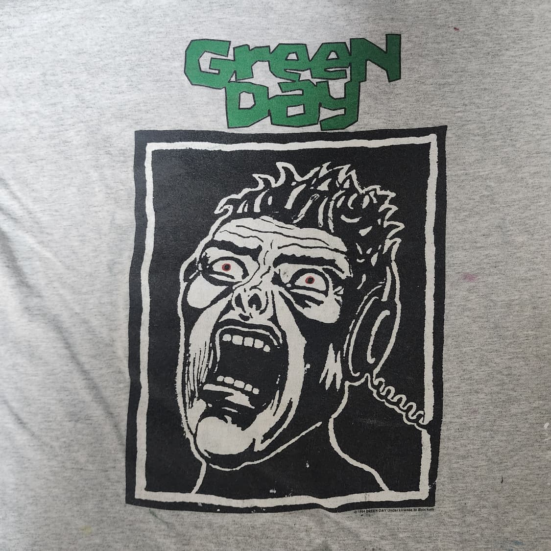 [L] 90s 그린데이 Green Day 1994 빈티지 밴드티. 페인팅 상품이미지2