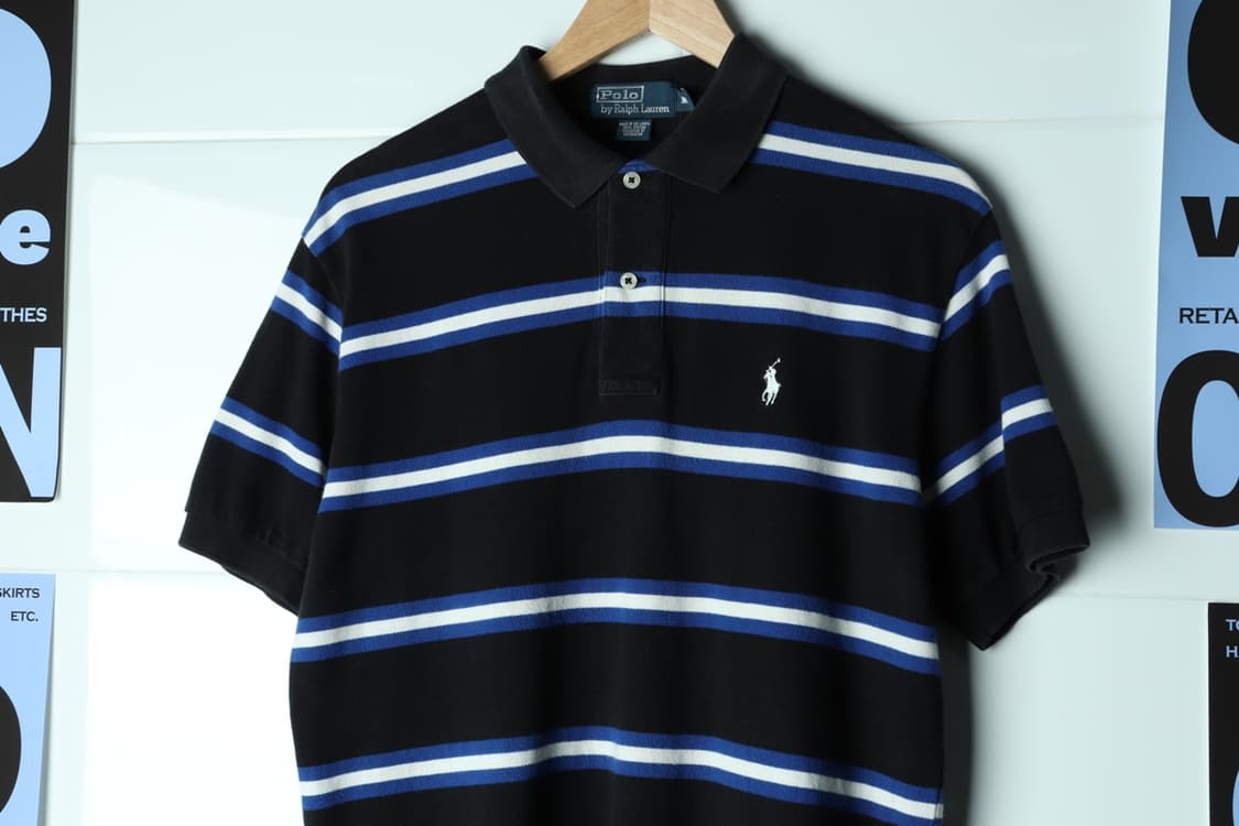 (M-L) 폴로 랄프로렌 반팔 카라 티셔츠 USA 블랙-H32899 상품이미지3