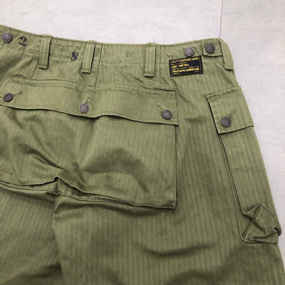 폴로 랄프로렌 hbt 헤링본 몽키 팬츠 밀리터리 카고 미군 34 상품이미지6