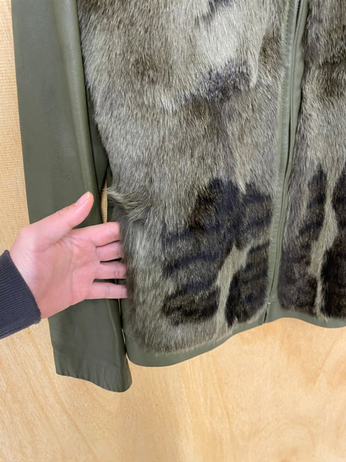 VTG leather grizzly Jacket 그리즐리 퍼 자켓 상품이미지6