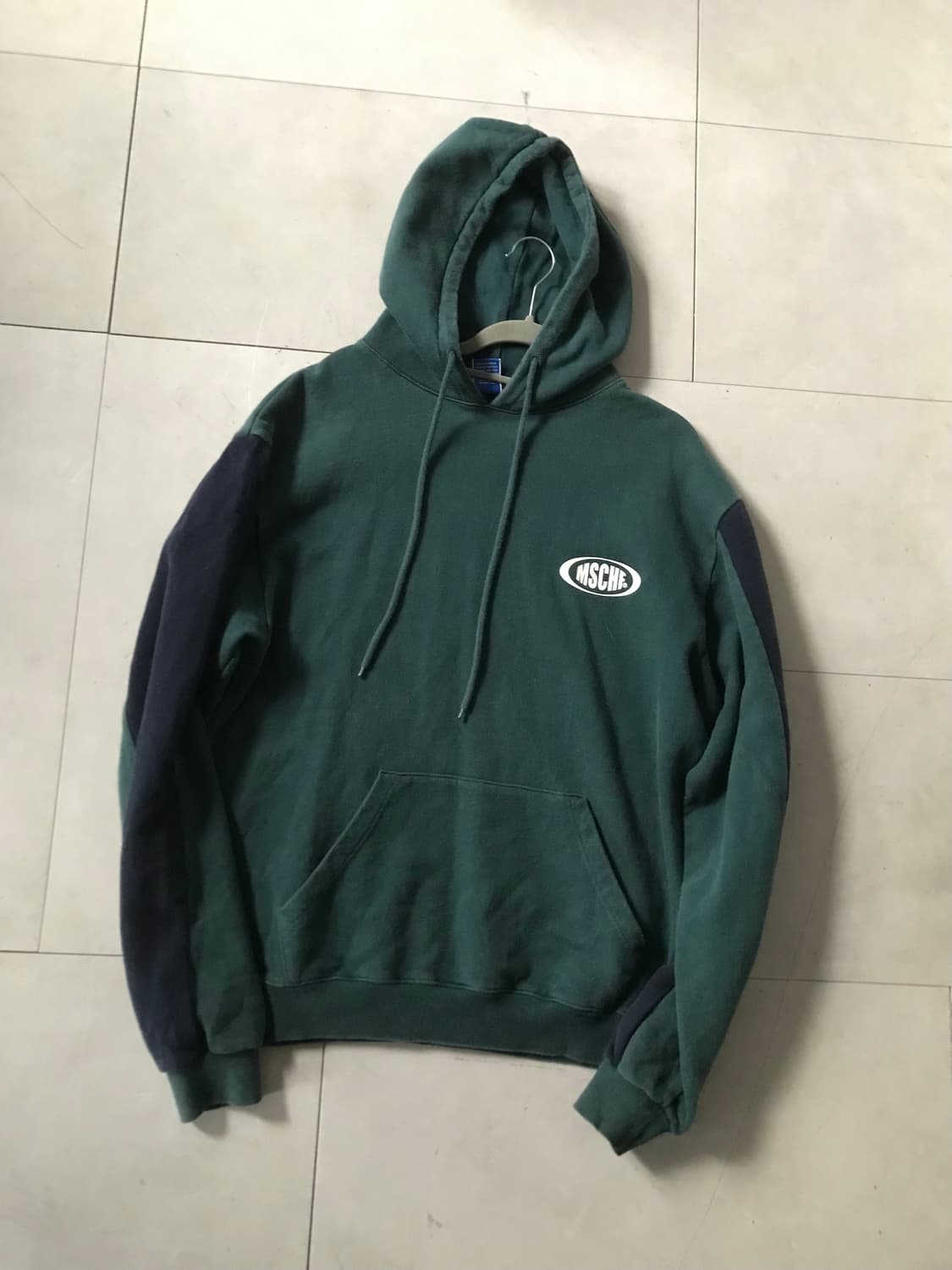 미스치프 그린 오버핏 후드티 상품이미지7