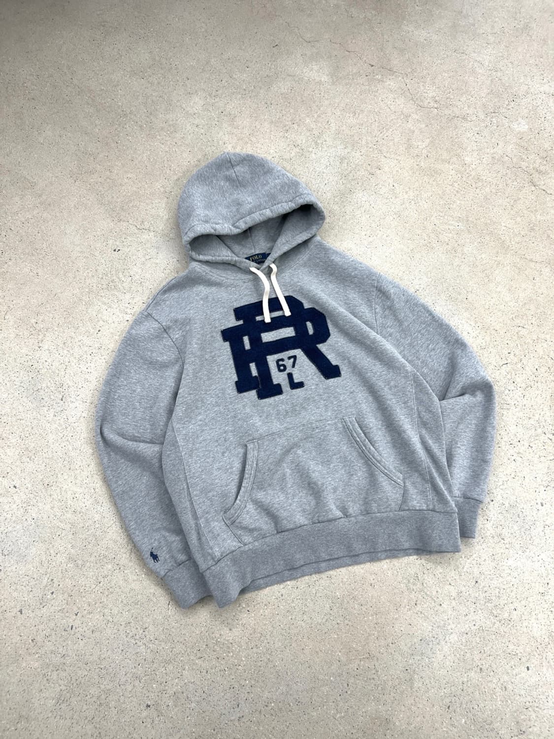 폴로 랄프로렌 빅로고 그레이 후드 티셔츠 상품이미지2