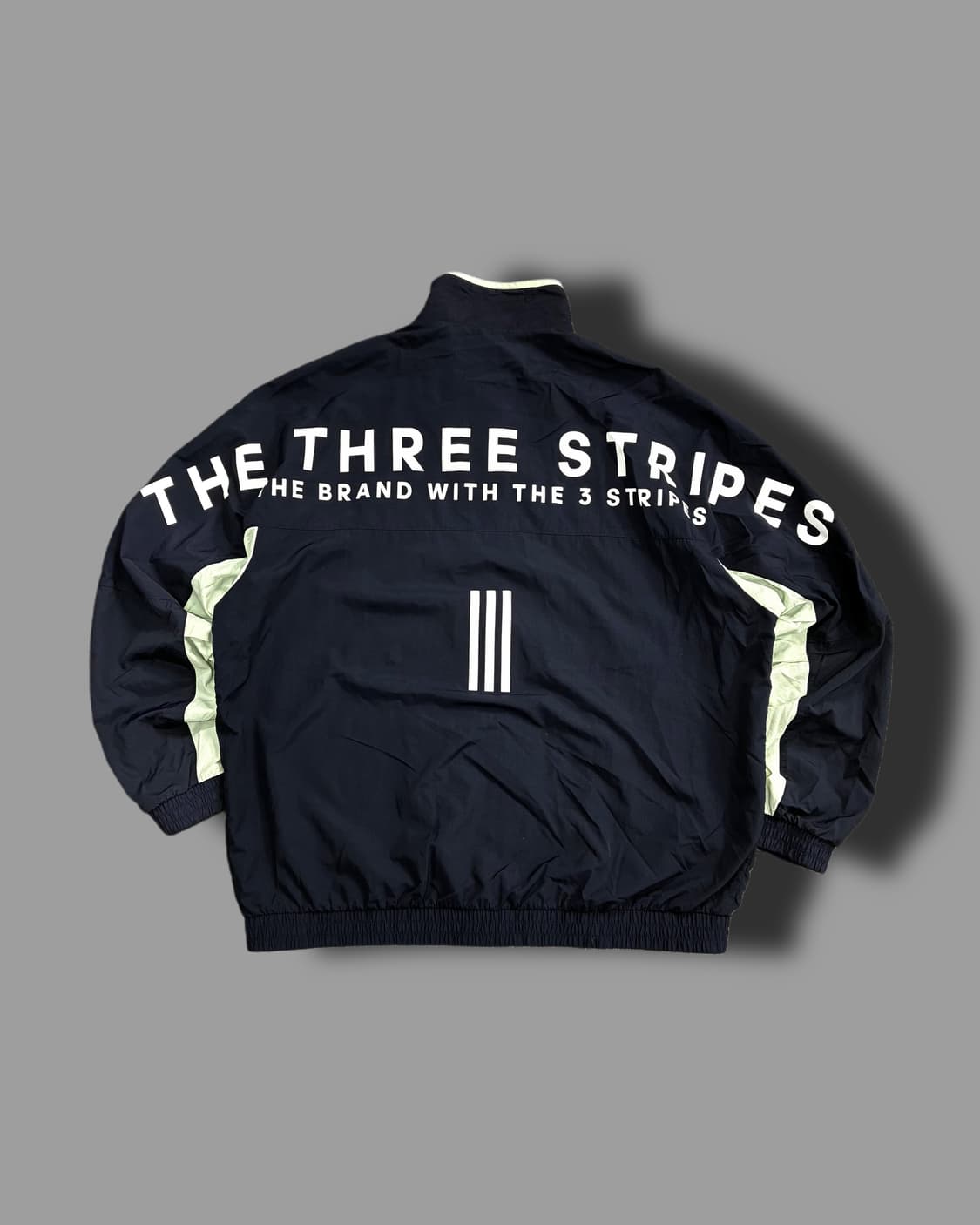 아디다스 네이비 배색 우븐 바람막이 L 상품이미지5