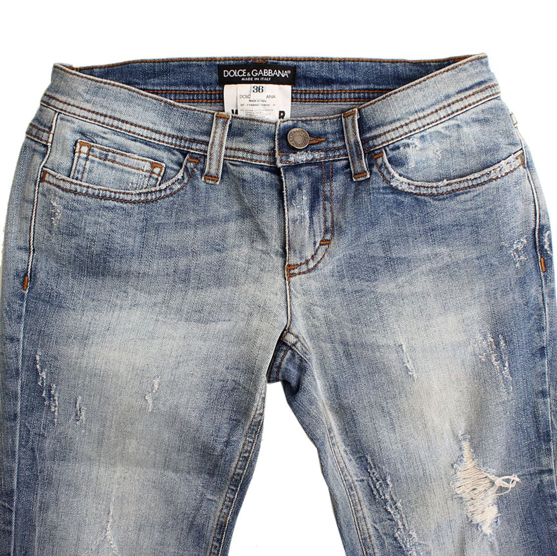 돌체앤가바나 블루 데미지 워싱 데님팬츠 36 상품이미지4
