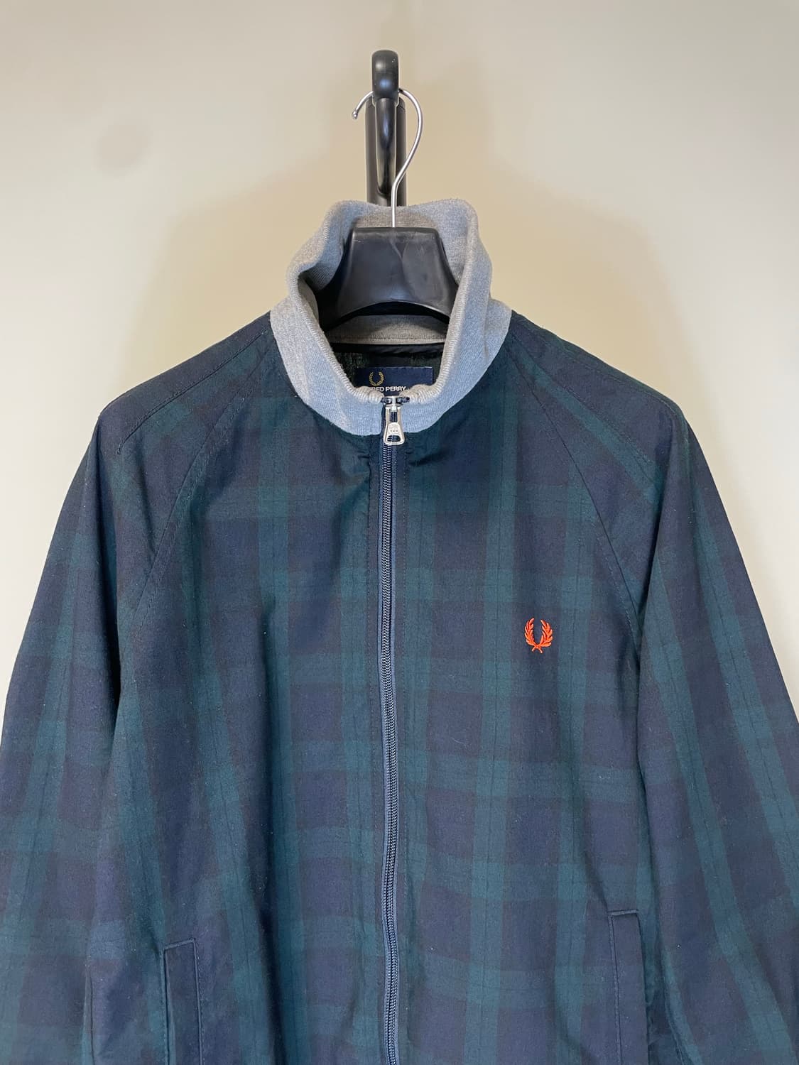 프레드페리 재팬 체크 패턴 봄버 집업 상품이미지2