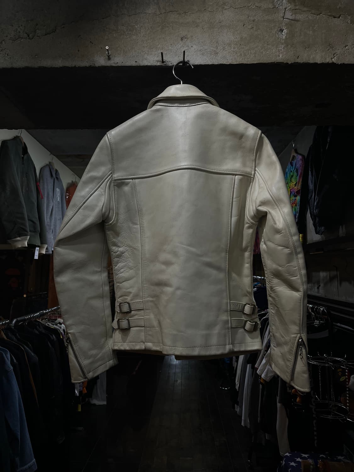 COOL SCAT 쿨스캐트 소가죽 싱글 레더 자켓 상품이미지6