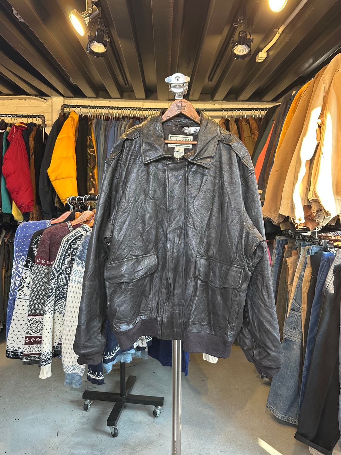 엘엘빈 헤비 리얼 염소가죽 A-2 플라이트 자켓 상품이미지1