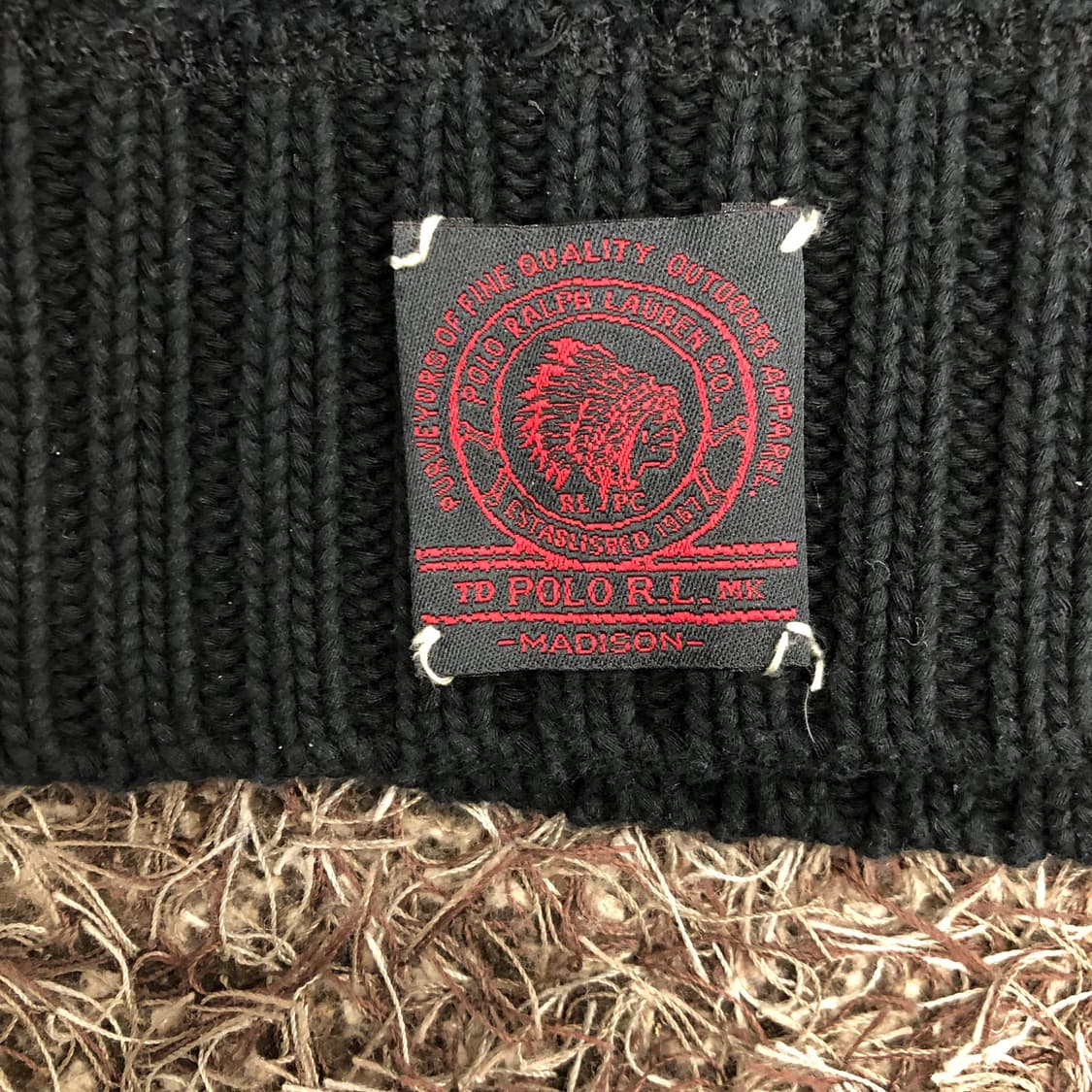 폴로 랄프로렌 빅포니 스티치 엘보우 패치 숄카라 니트 상품이미지4