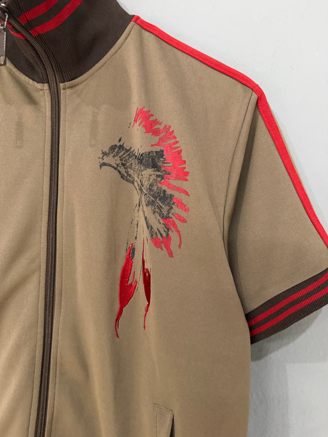 indian leaf printing detail zip-up 상품이미지7