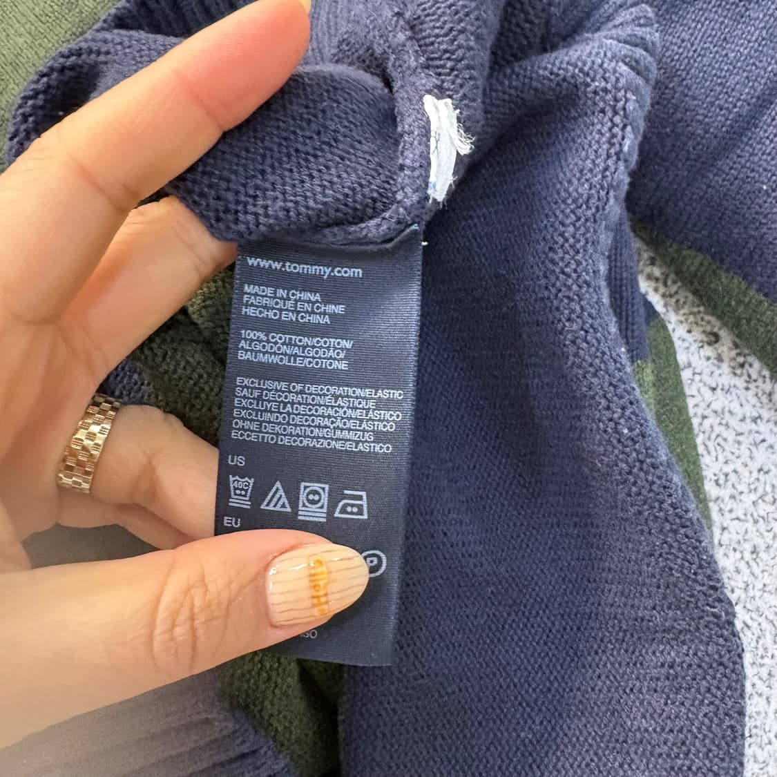 M 타미힐피거 남성 니트 긴팔티 0402J 상품이미지5