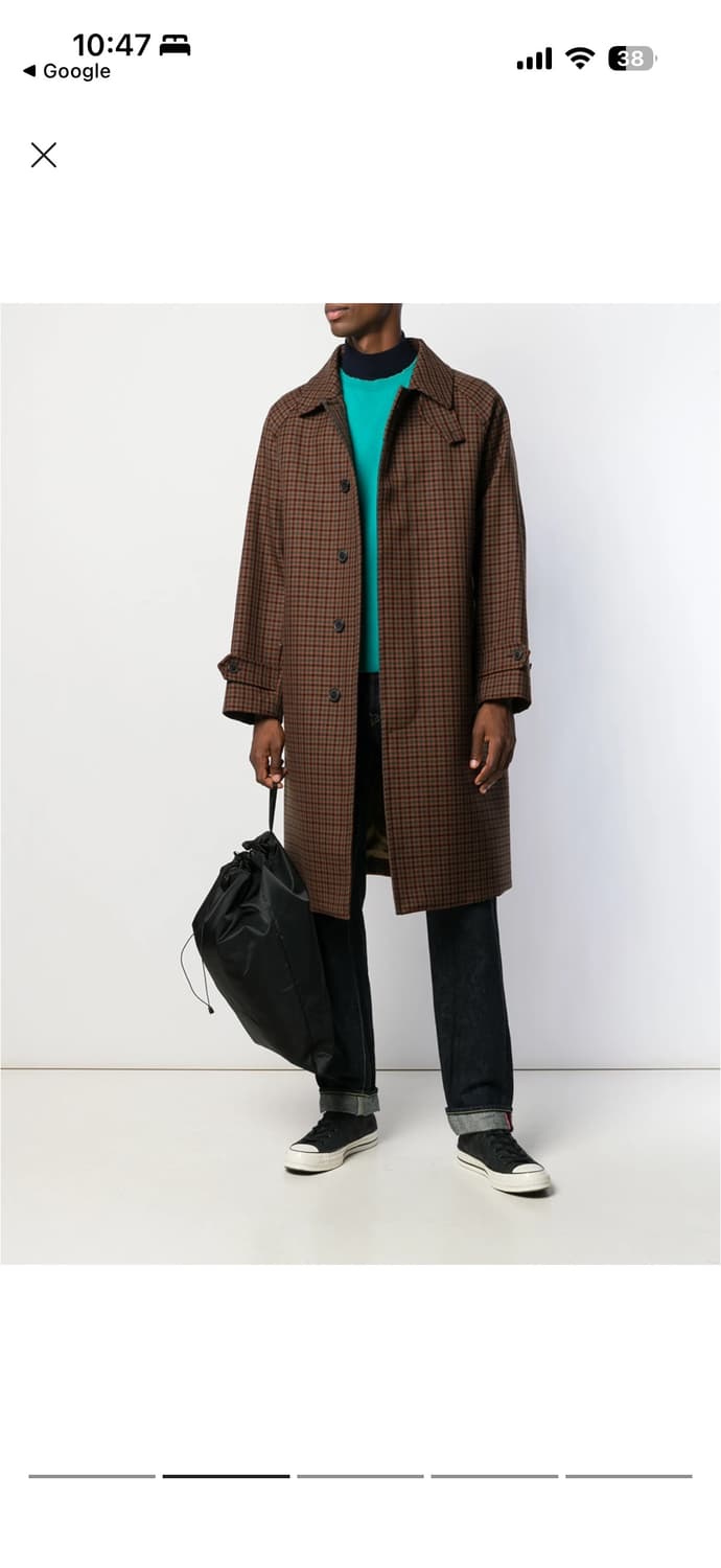 [40] 맥킨토시 하운드투스 체크 울 코트  상품이미지8