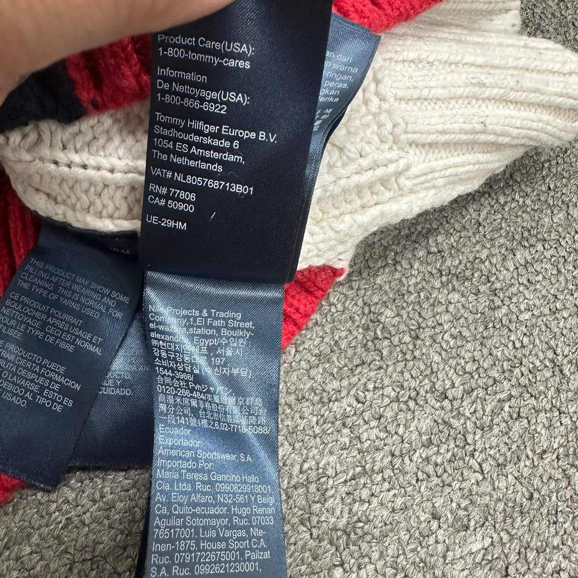 타미힐피거 배색 니트 상품이미지7