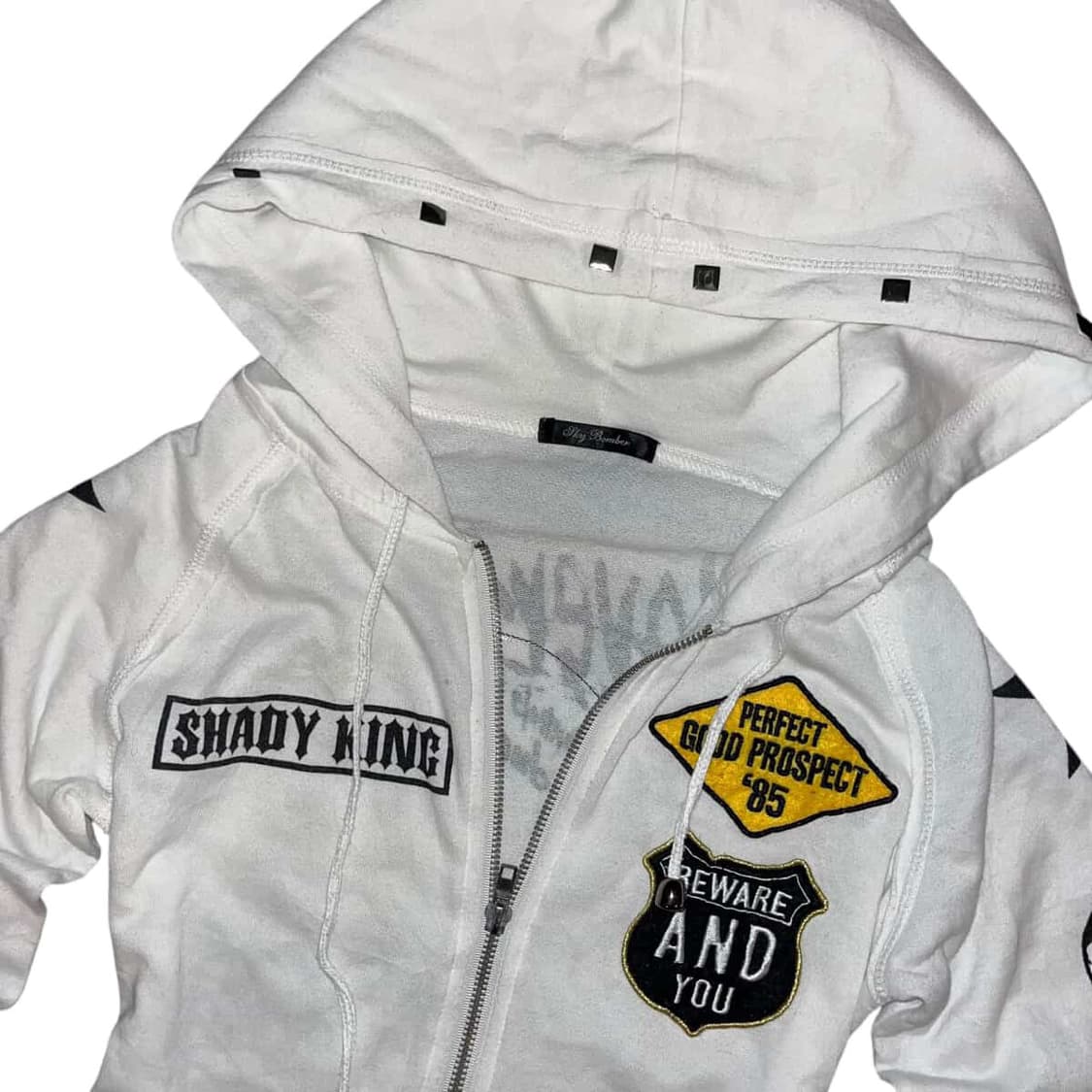 빈티지 레오파드 스컬 슬림 후드 집업 상품이미지2