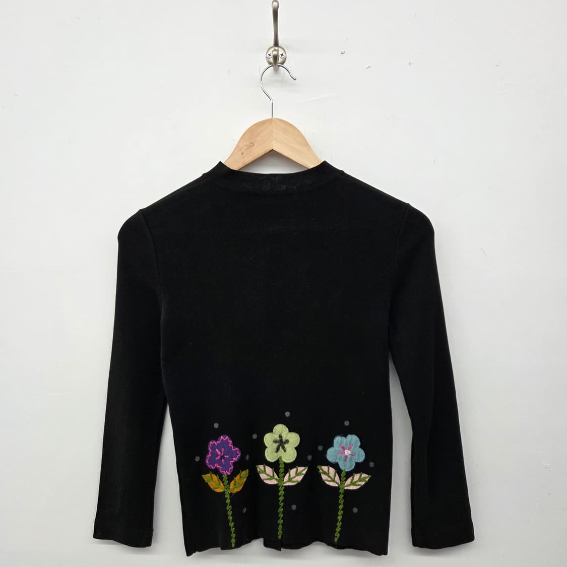 모스키노 블랙 꽃자수 가디건 여s 상품이미지5