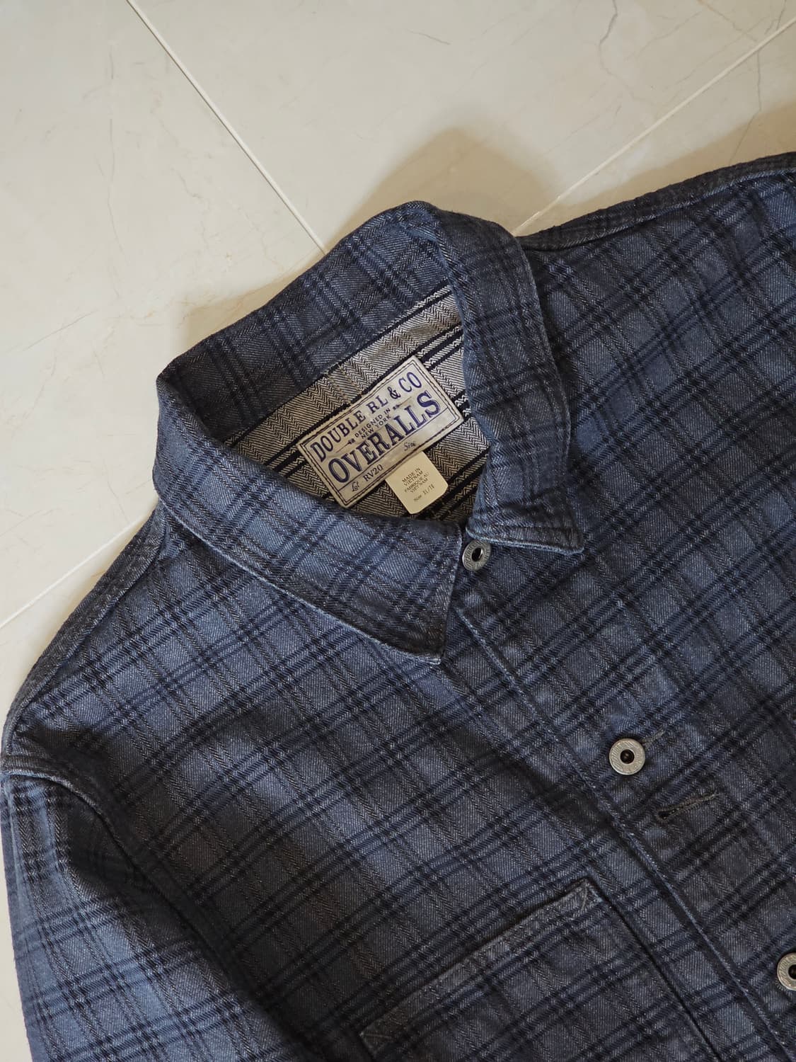 25SS RRL 플래드 자카드 데님 커버올 자켓 상품이미지2