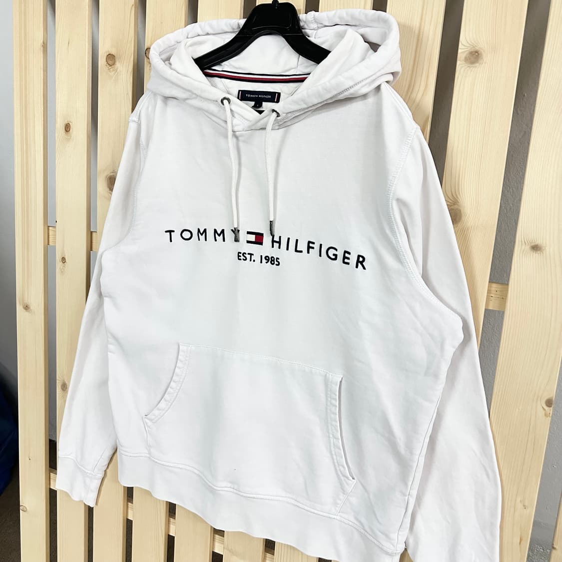 (L) 타미힐피거 화이트 후드티 상품이미지2