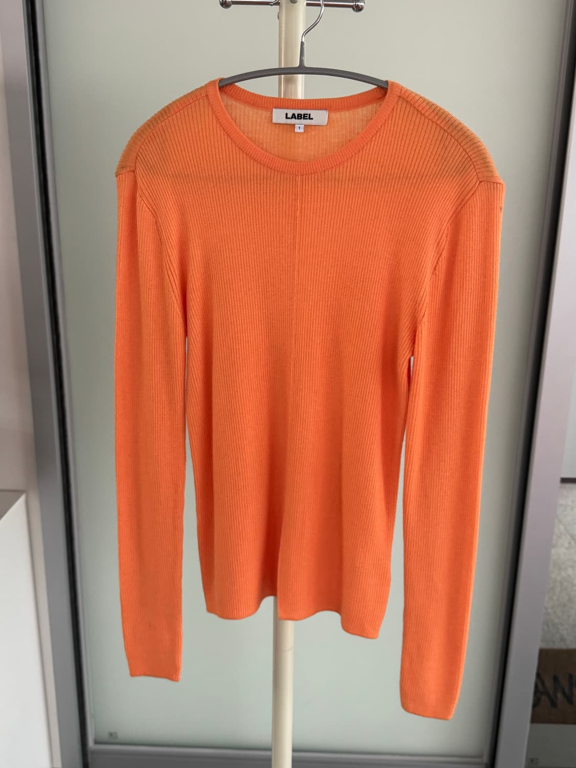 Label 아카이브 오렌지 골지 니트 상품이미지1